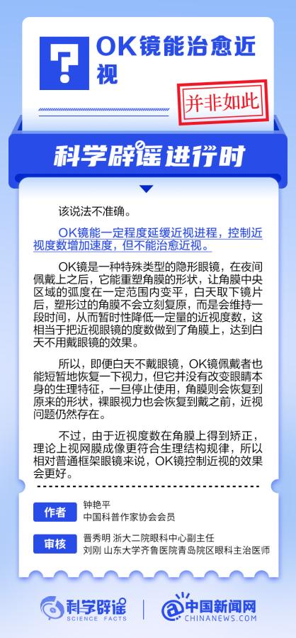 中新真探：OK镜能治愈近视吗？-第1张图片-便民百事通网